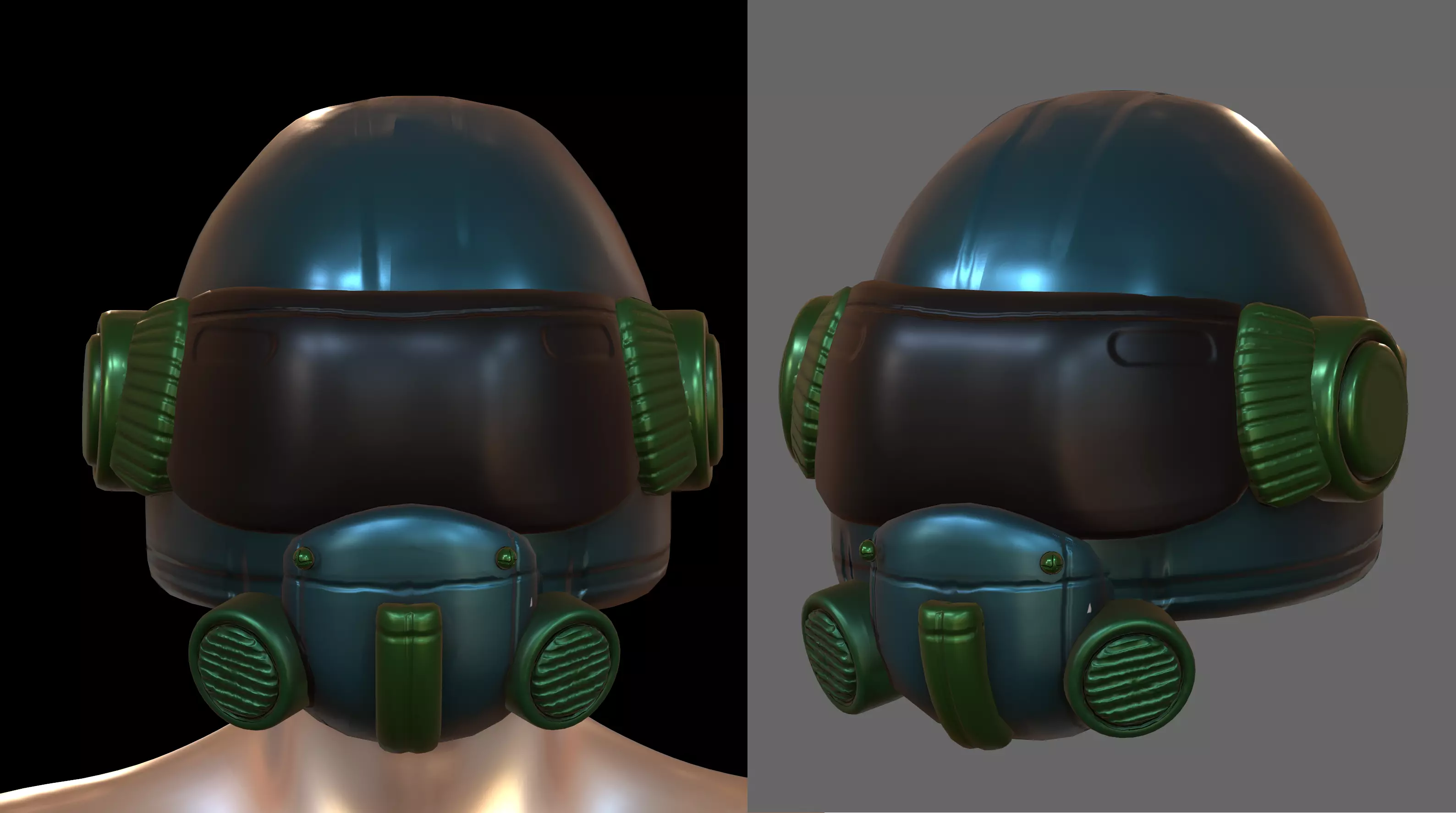 Helmet scifi military futuristic technology fantasy  Low-poly 3D model_0