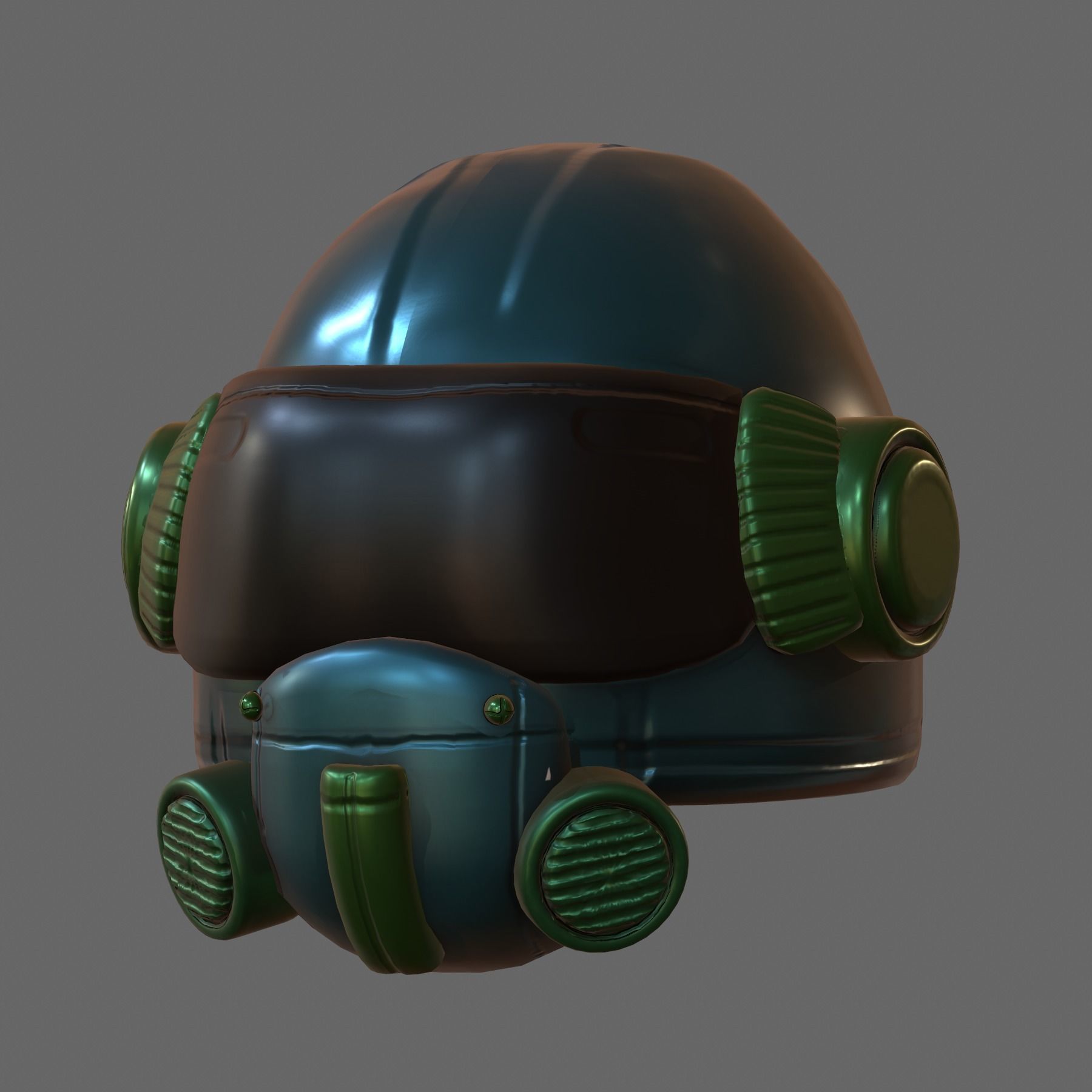 Helmet scifi military futuristic technology fantasy  Low-poly 3D model_5