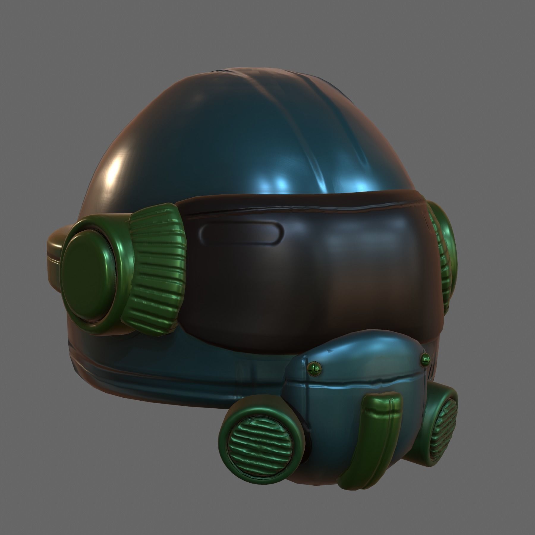 Helmet scifi military futuristic technology fantasy  Low-poly 3D model_7