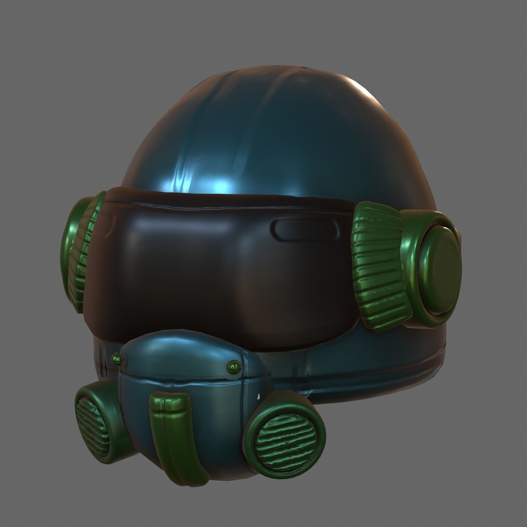 Helmet scifi military futuristic technology fantasy  Low-poly 3D model_2