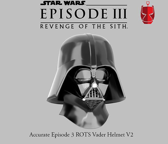 ROTS Darth Vader Helmet STL 3D print model