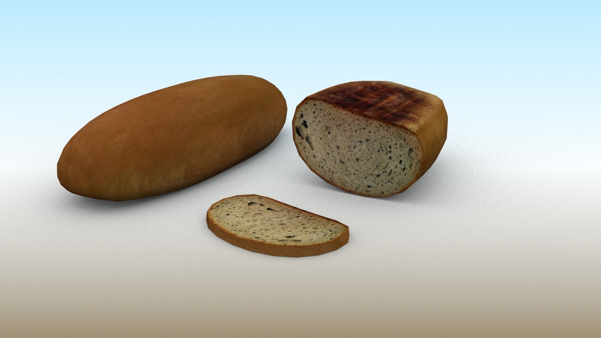 Bread - Free low-poly 3D model_0