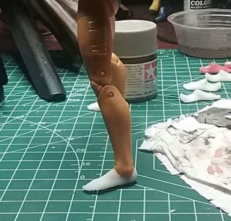 Marvel Legends Female Bare Foot Custom Parts 3D print model_1