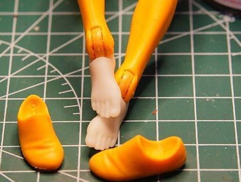 Marvel Legends Female Bare Foot Custom Parts 3D print model_3