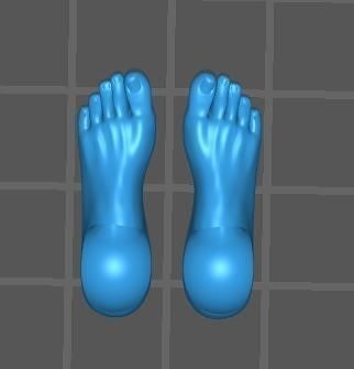 Marvel Legends Female Bare Foot Custom Parts 3D print model