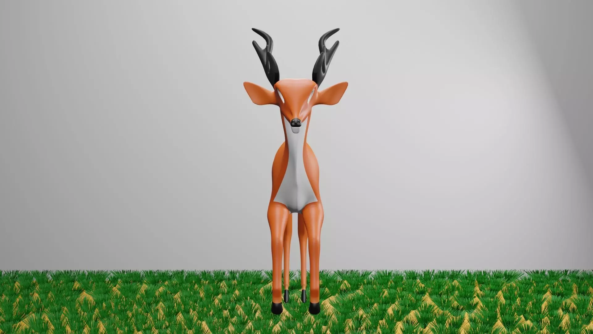 cartoon  deer   3d  model Low-poly 3D model_0