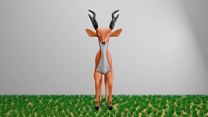 cartoon  deer   3d  model Low-poly 3D model