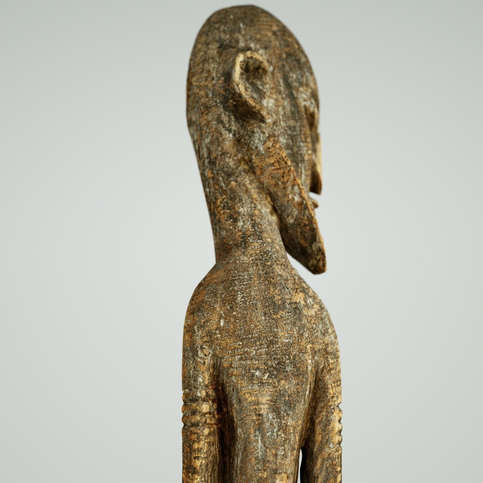 Big Wood African Statue Low-poly 3D model_4