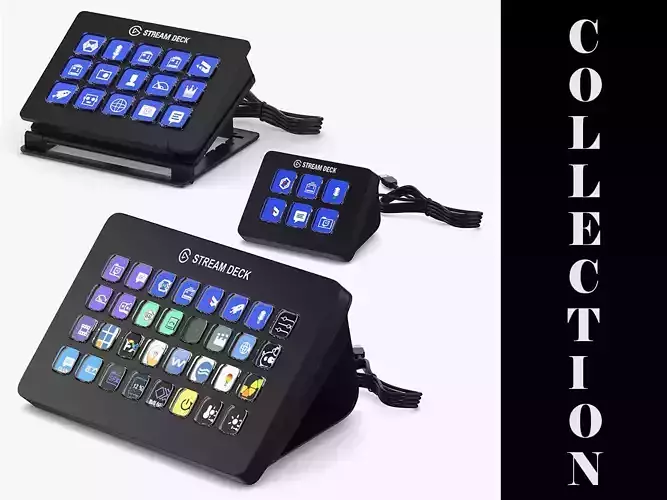 3 Elgato Stream Decks Collection