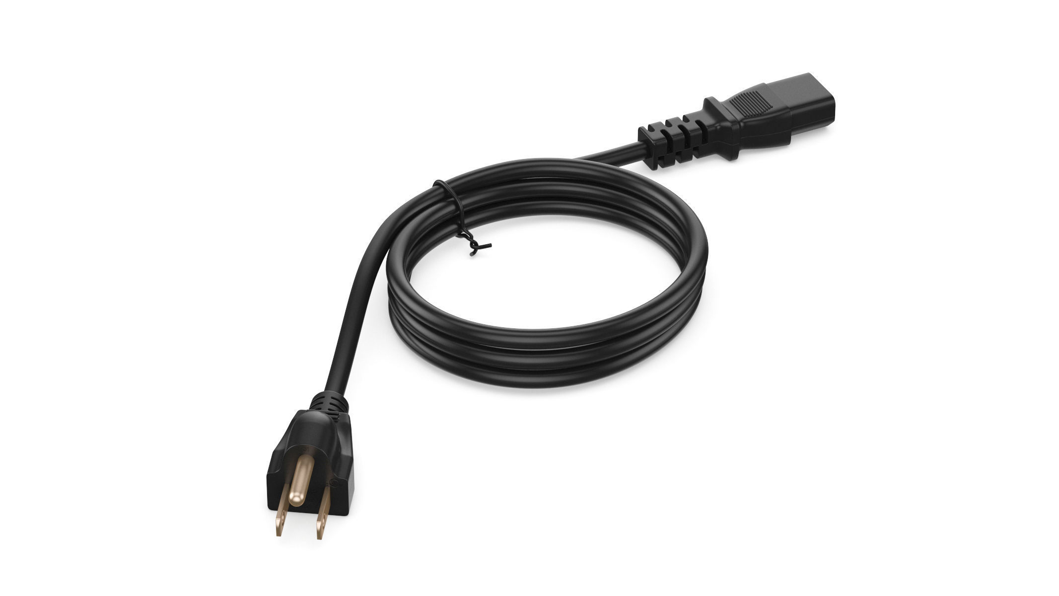 Power Cord 90 cm 3D model_1