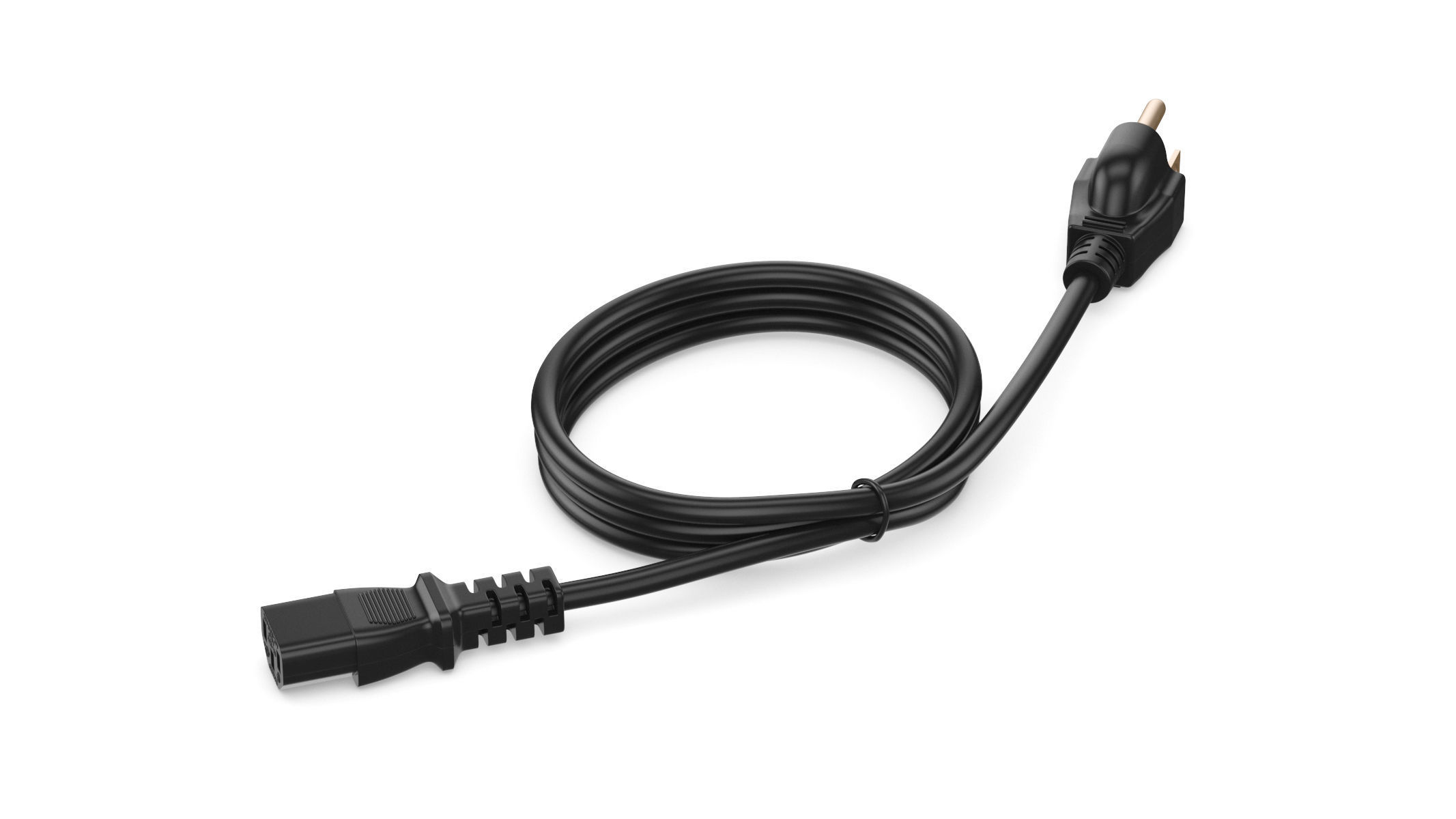 Power Cord 90 cm 3D model_2