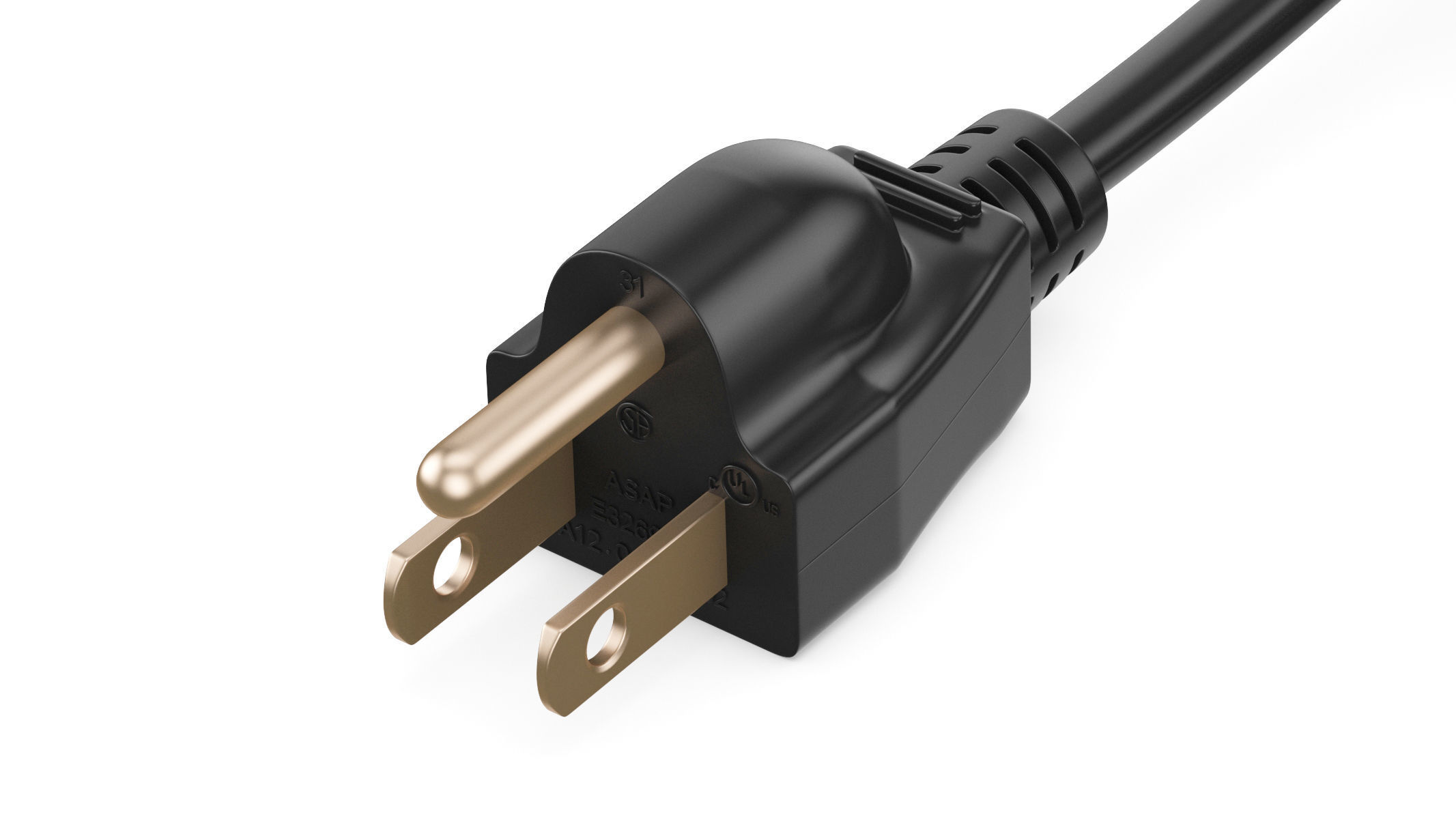 Power Cord 90 cm 3D model_4