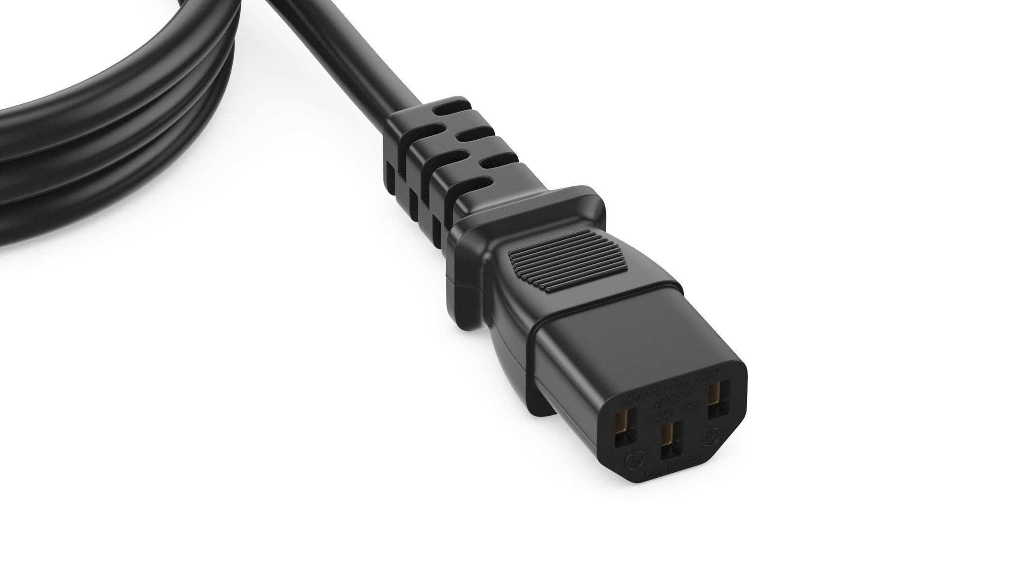 Power Cord 90 cm 3D model_3