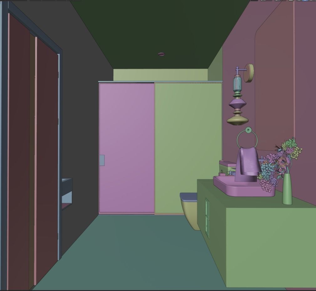 Bathroom Design Blender File 3D model_2
