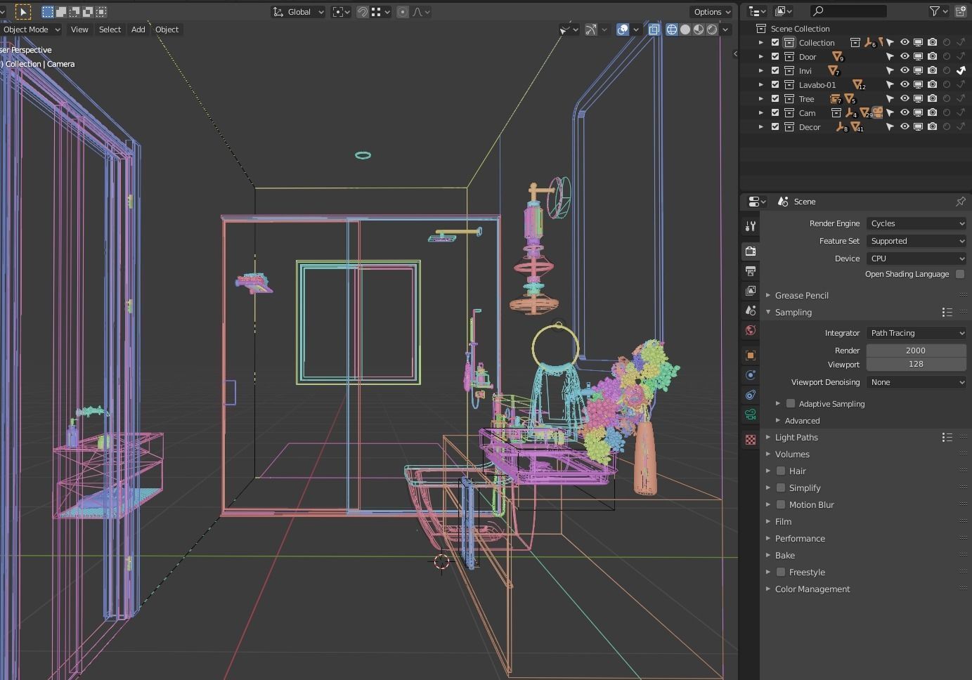 Bathroom Design Blender File 3D model_3