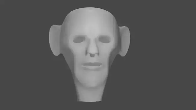  cartoon   male  head  3d model