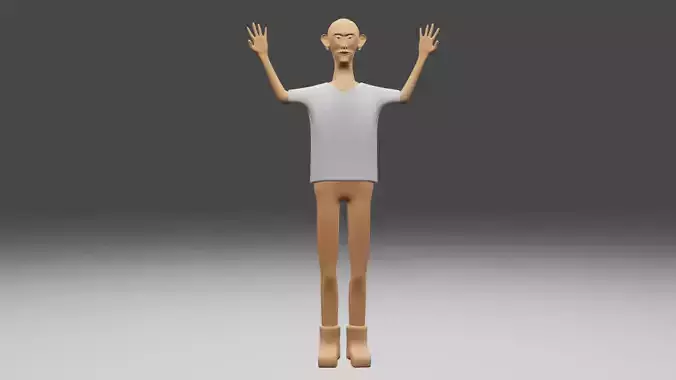 cartoon man 3d model