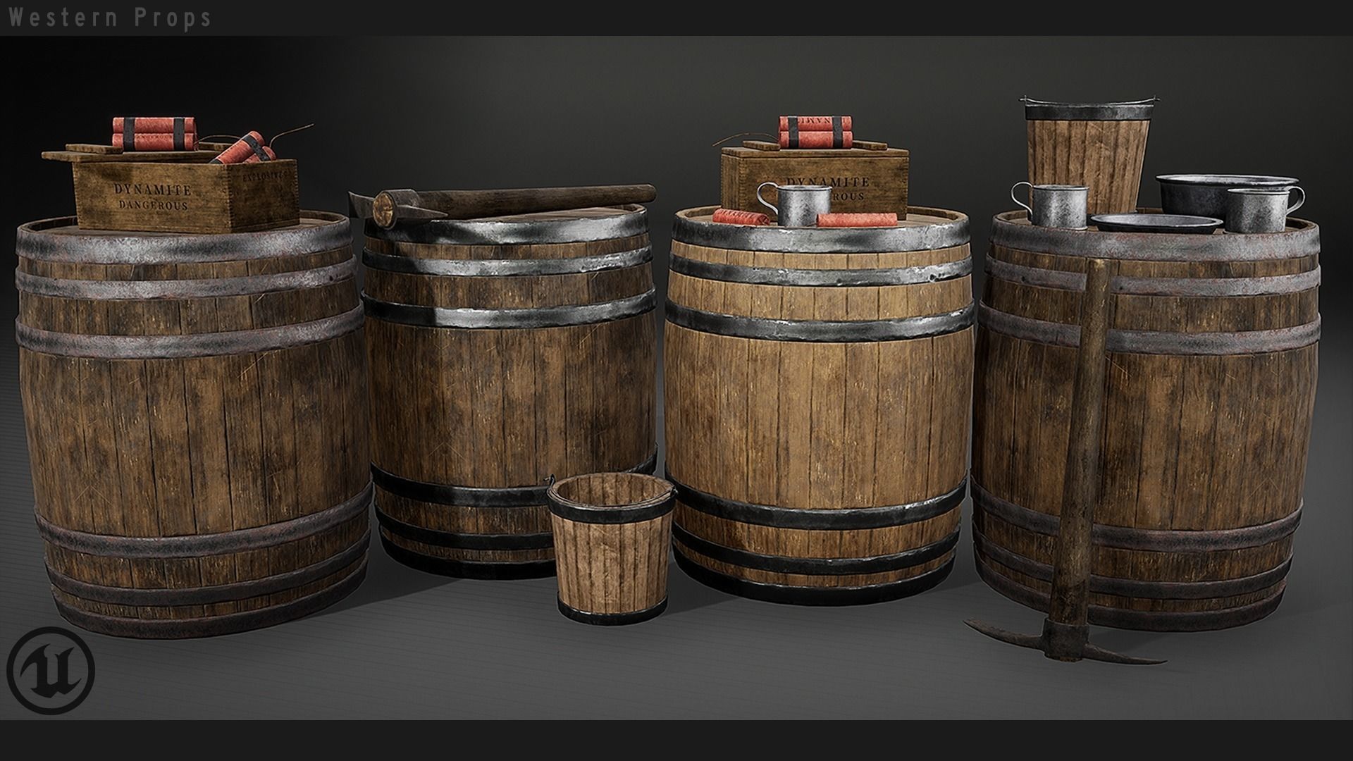 Western Props Vol 1 Free low-poly 3D model_1