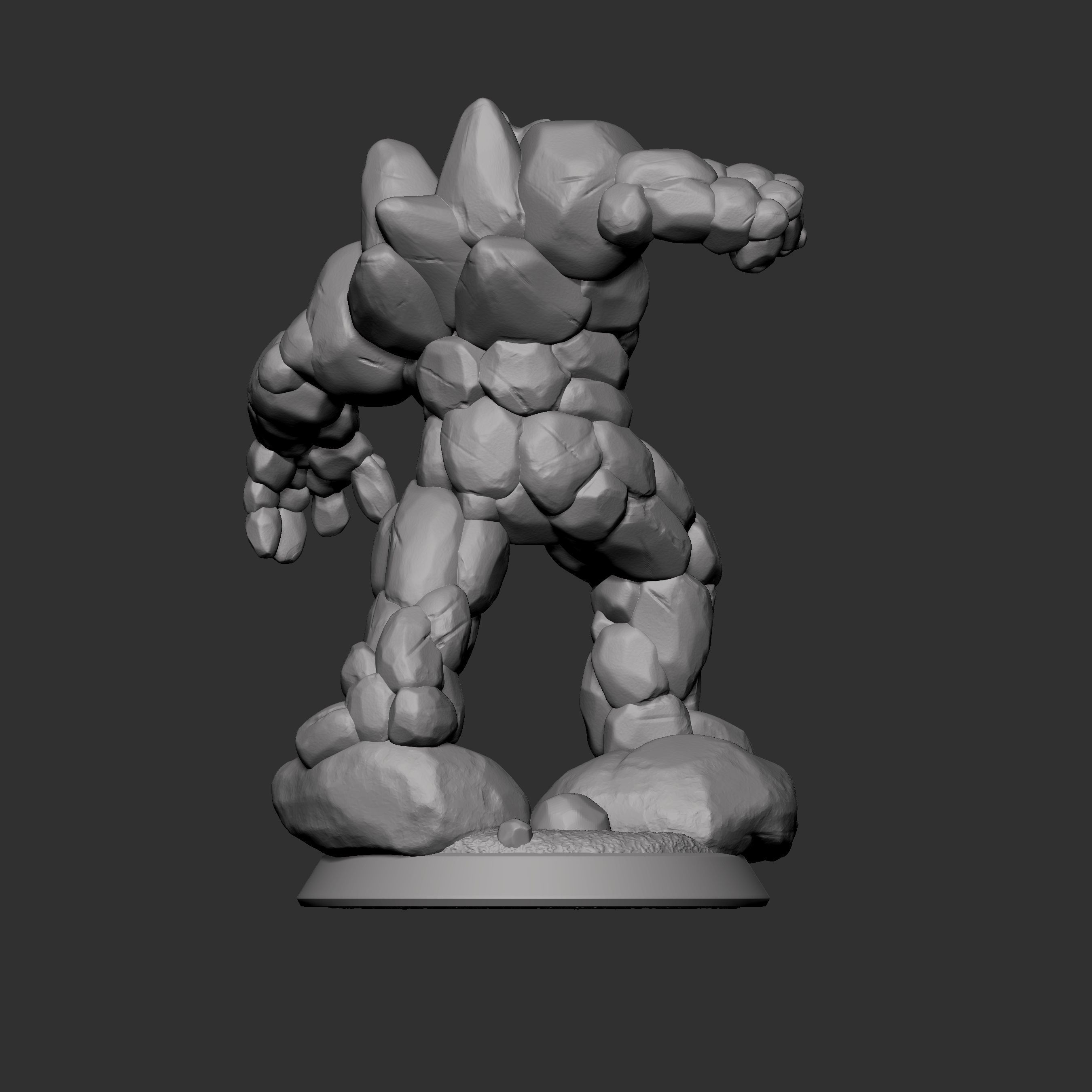 Golem Miniature 75mm scale 3D print model_4