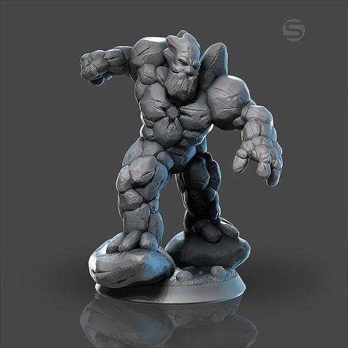 Golem Miniature 75mm scale 3D print model