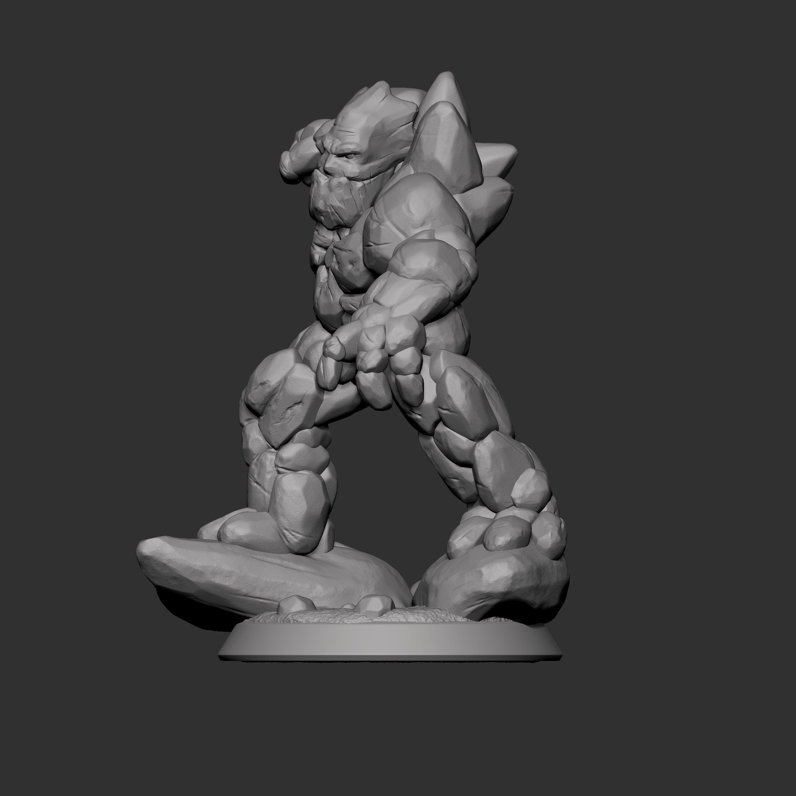 Golem Miniature 75mm scale 3D print model_2