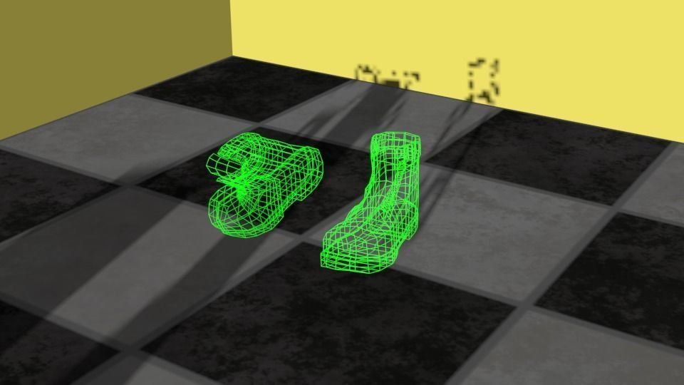 Boots pair of Free low-poly 3D model_1