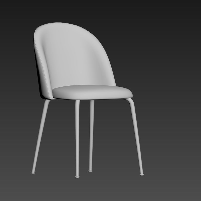 Cloyd Upholstered Side Chair Table 3D model_3
