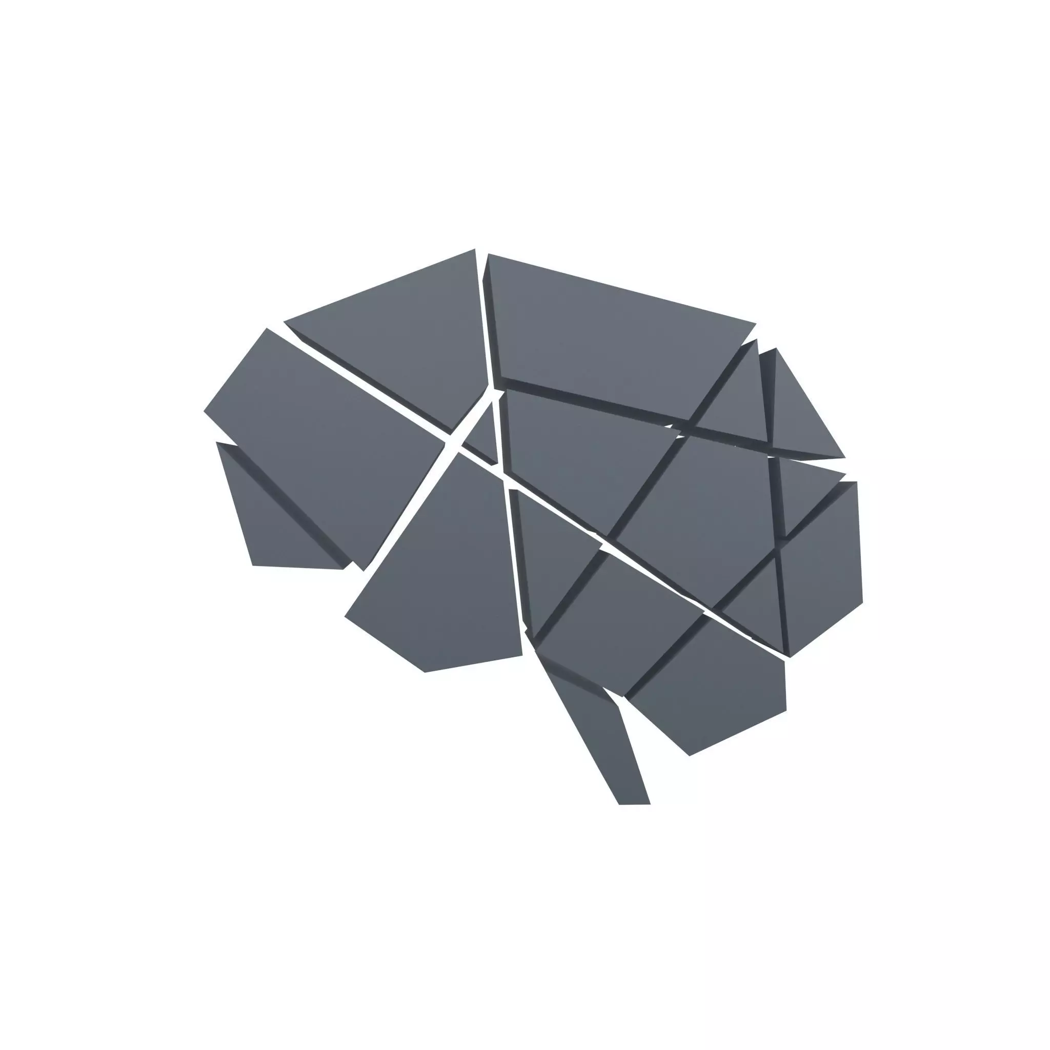 Brain Symbol v1 005 Low-poly 3D model_0