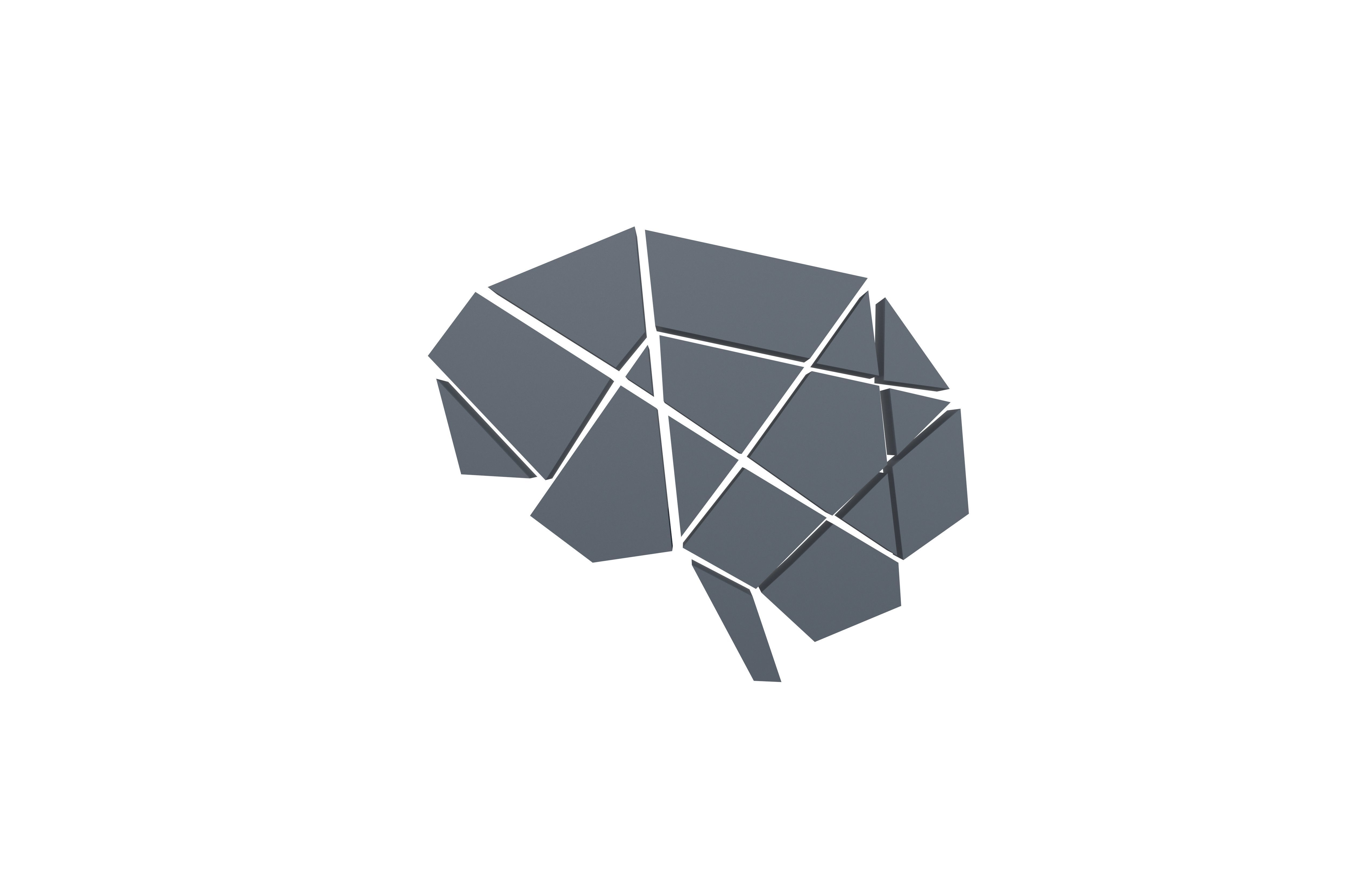 Brain Symbol v1 005 Low-poly 3D model_1