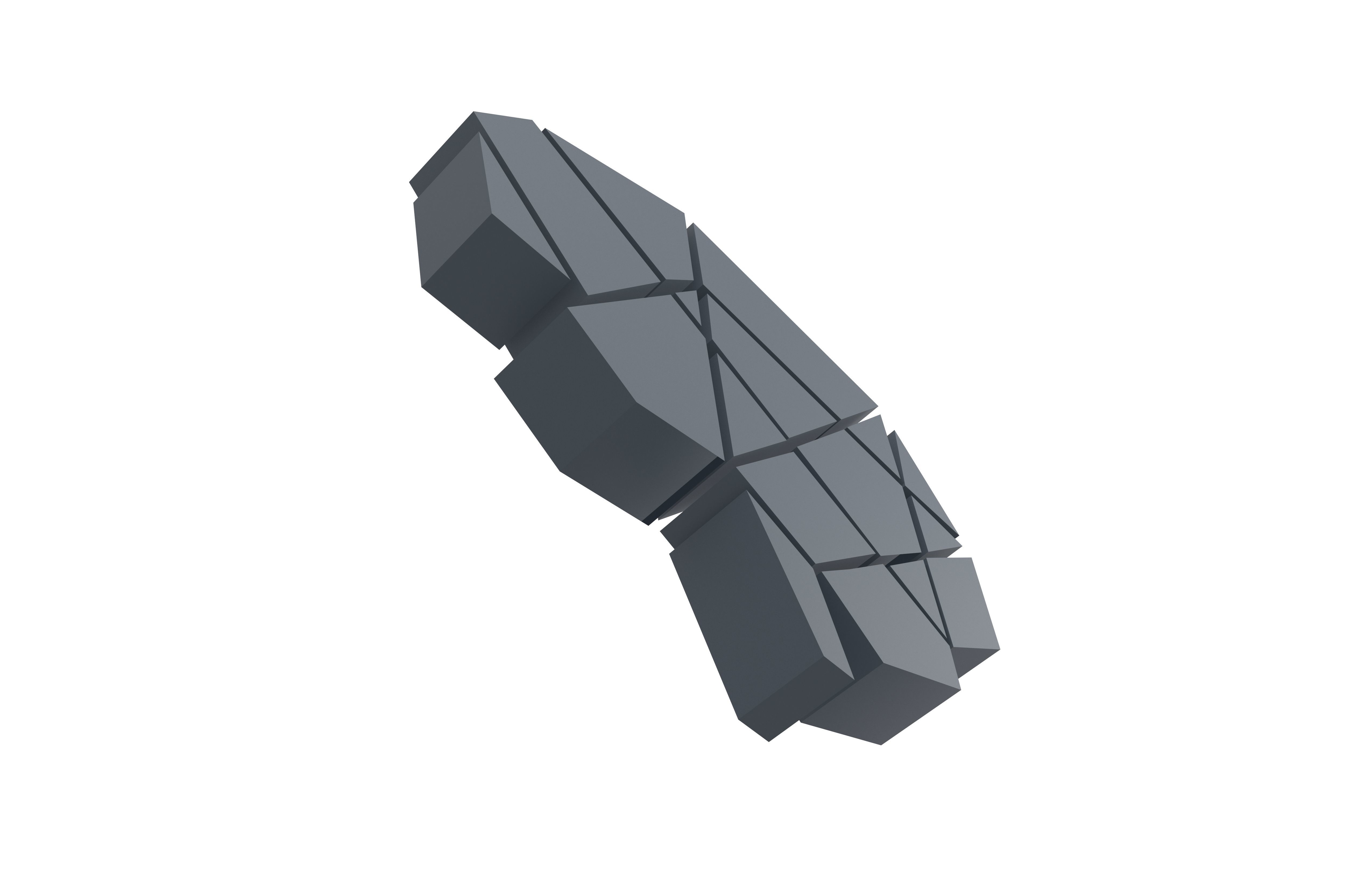 Brain Symbol v1 005 Low-poly 3D model_3