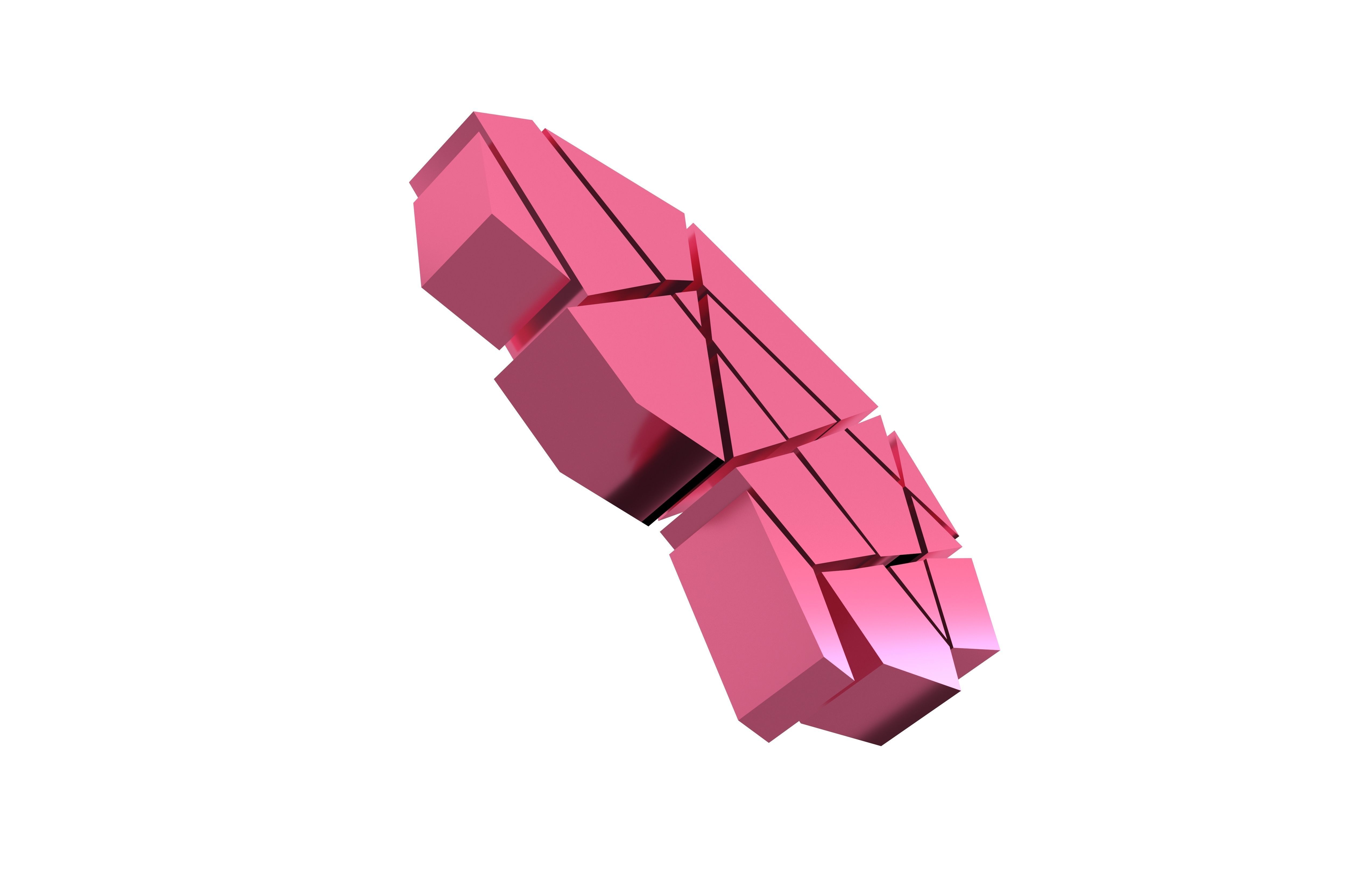 Brain Symbol v1 006 Low-poly 3D model_3