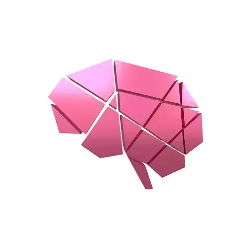 Brain Symbol v1 006 Low-poly 3D model