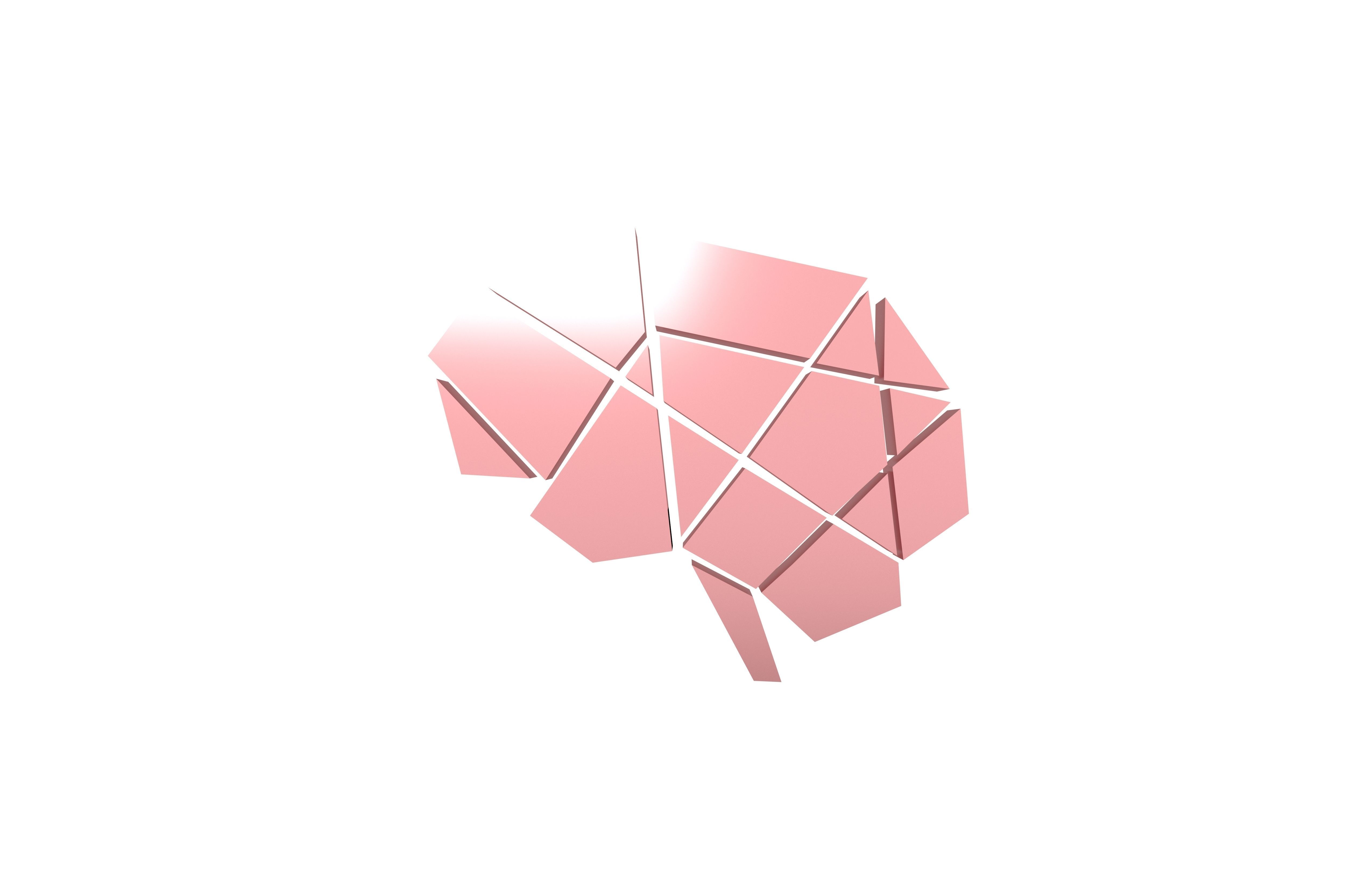 Brain Symbol v1 007 Low-poly 3D model_1