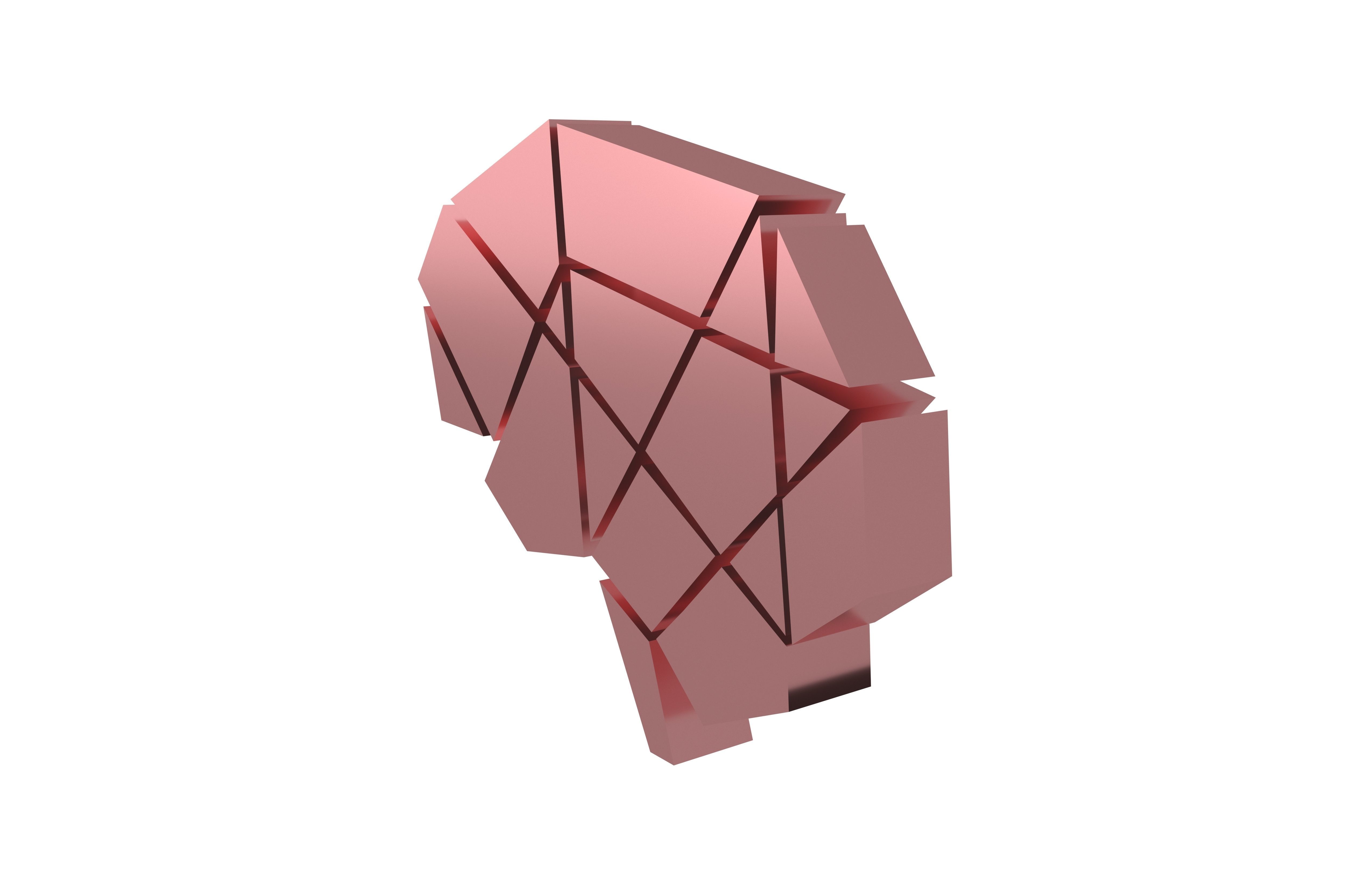 Brain Symbol v1 007 Low-poly 3D model_2