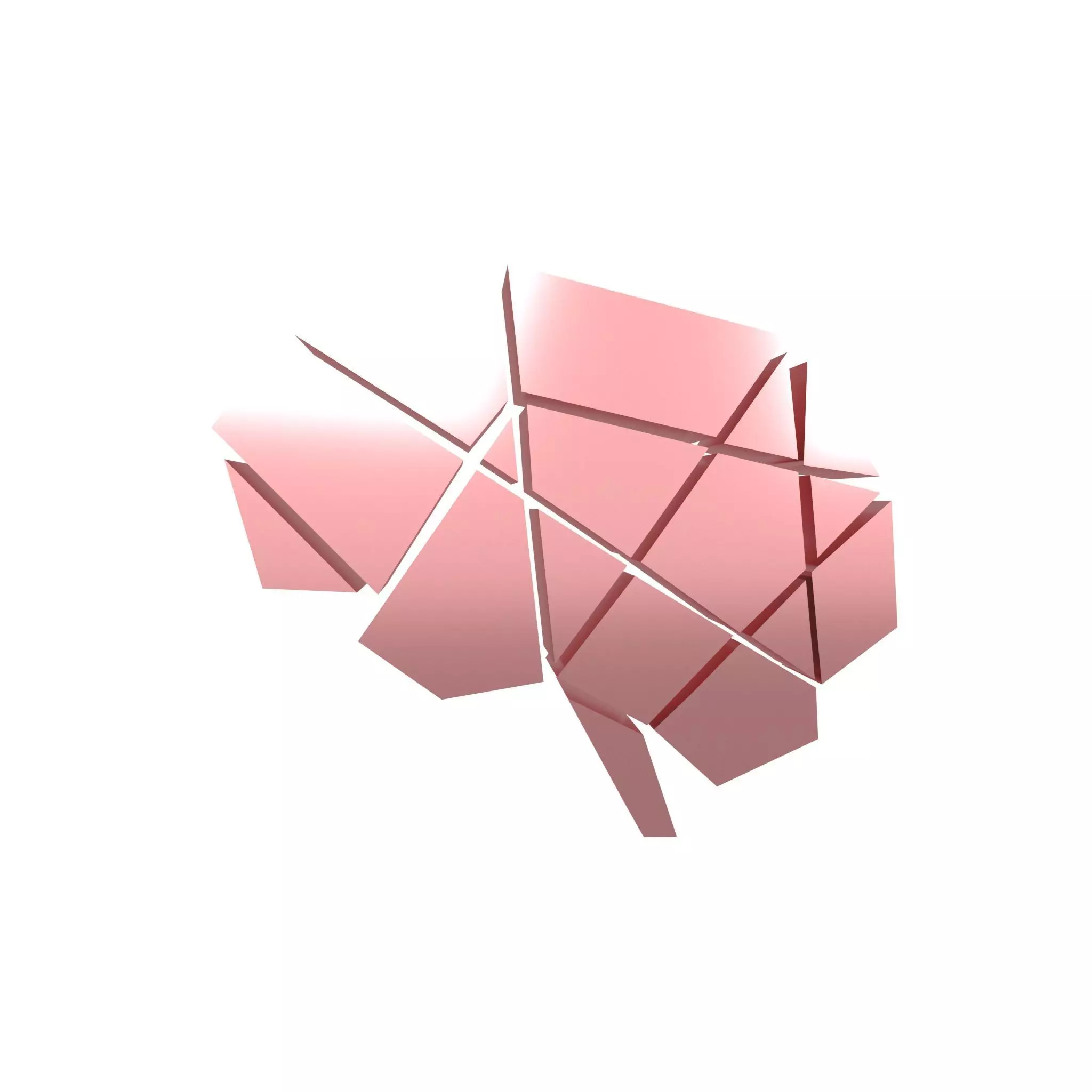 Brain Symbol v1 007 Low-poly 3D model_0