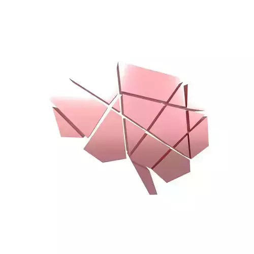 Brain Symbol v1 007 Low-poly 3D model
