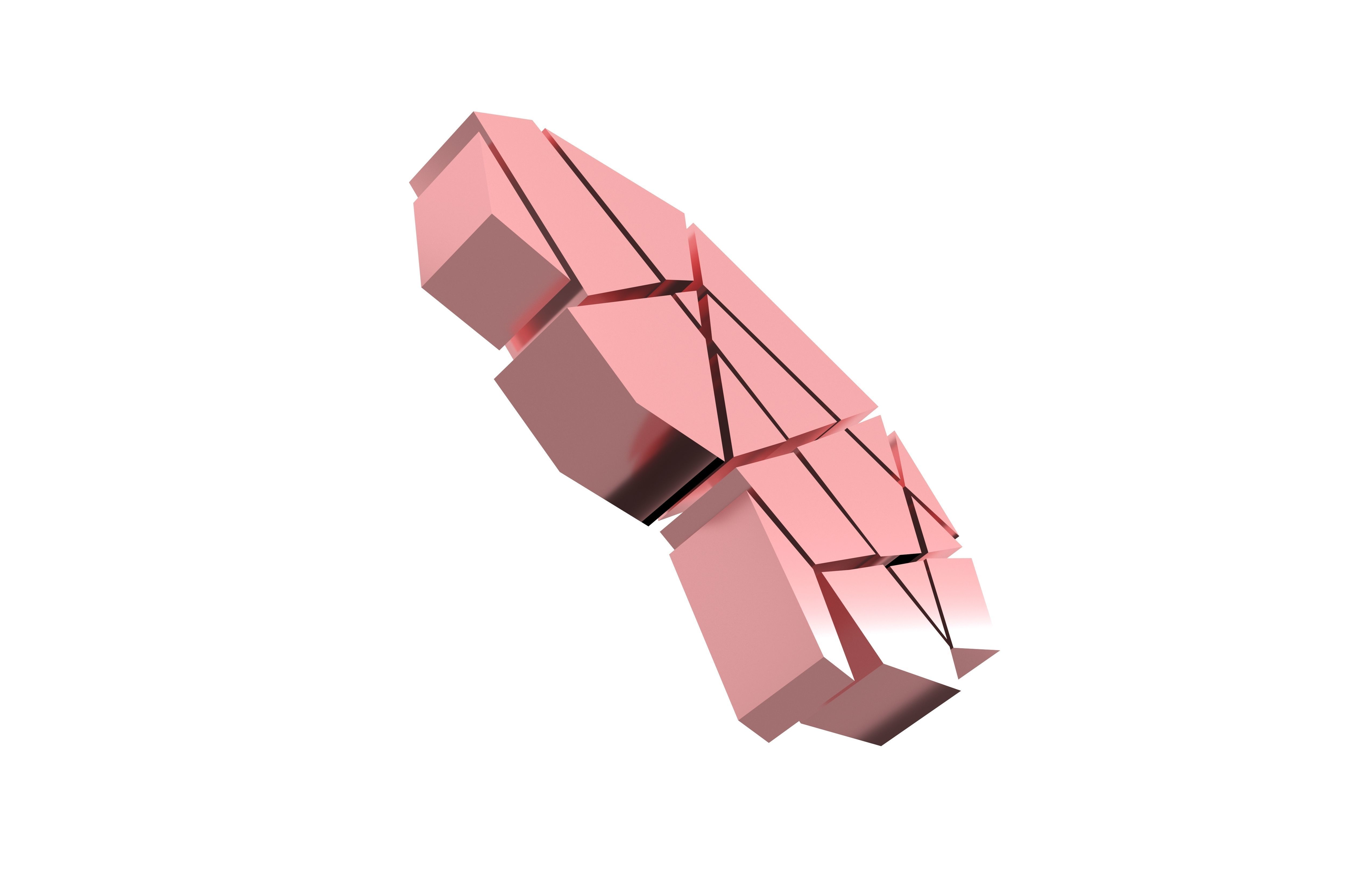 Brain Symbol v1 007 Low-poly 3D model_3