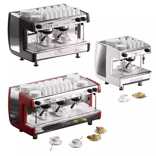 Casadio Undici coffee machines with croissants - 3 models 3D model