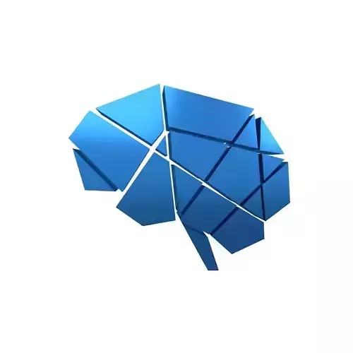 Brain Symbol v1 009 Low-poly 3D model