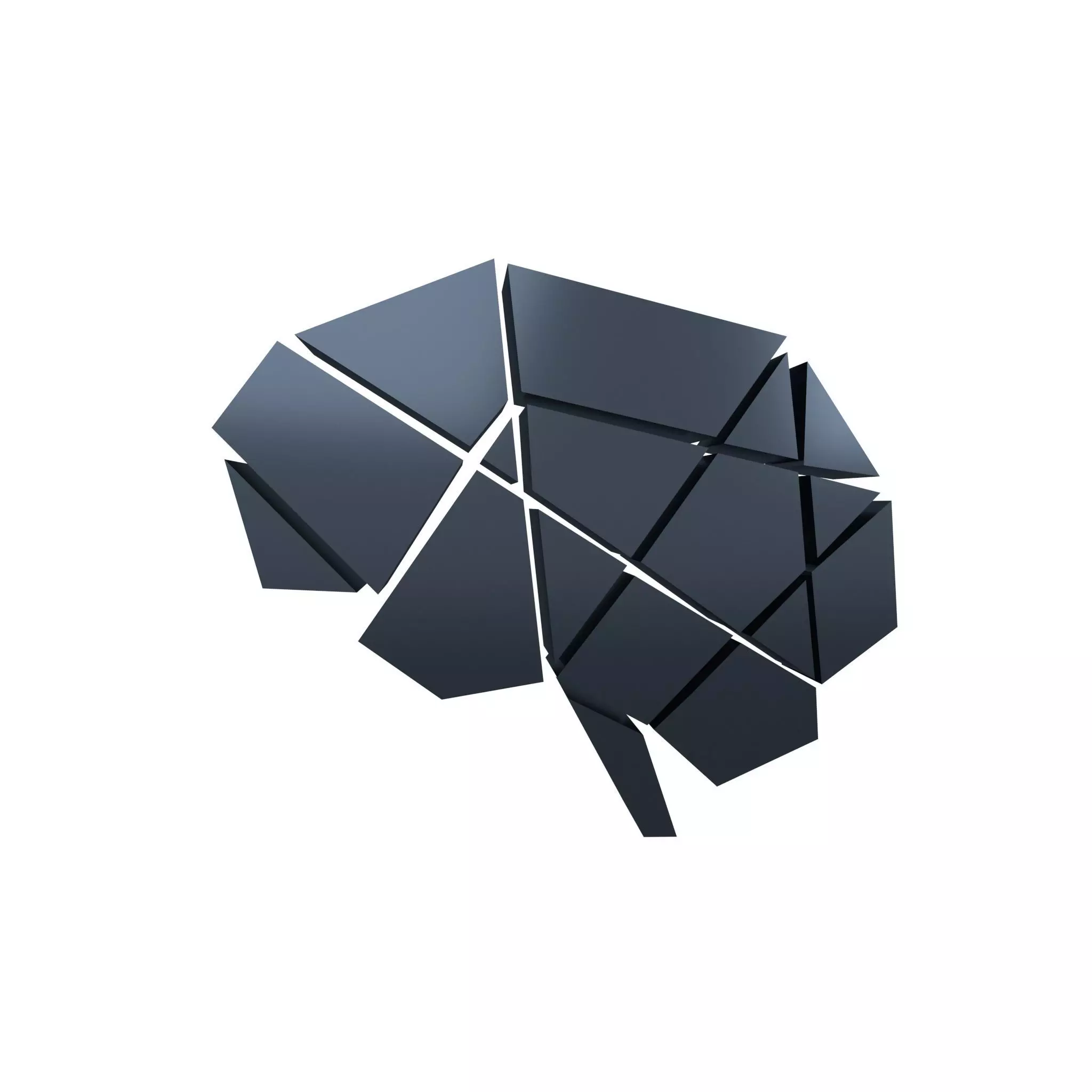 Brain Symbol v1 010 Low-poly 3D model