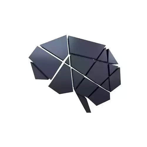 Brain Symbol v1 010 Low-poly 3D model