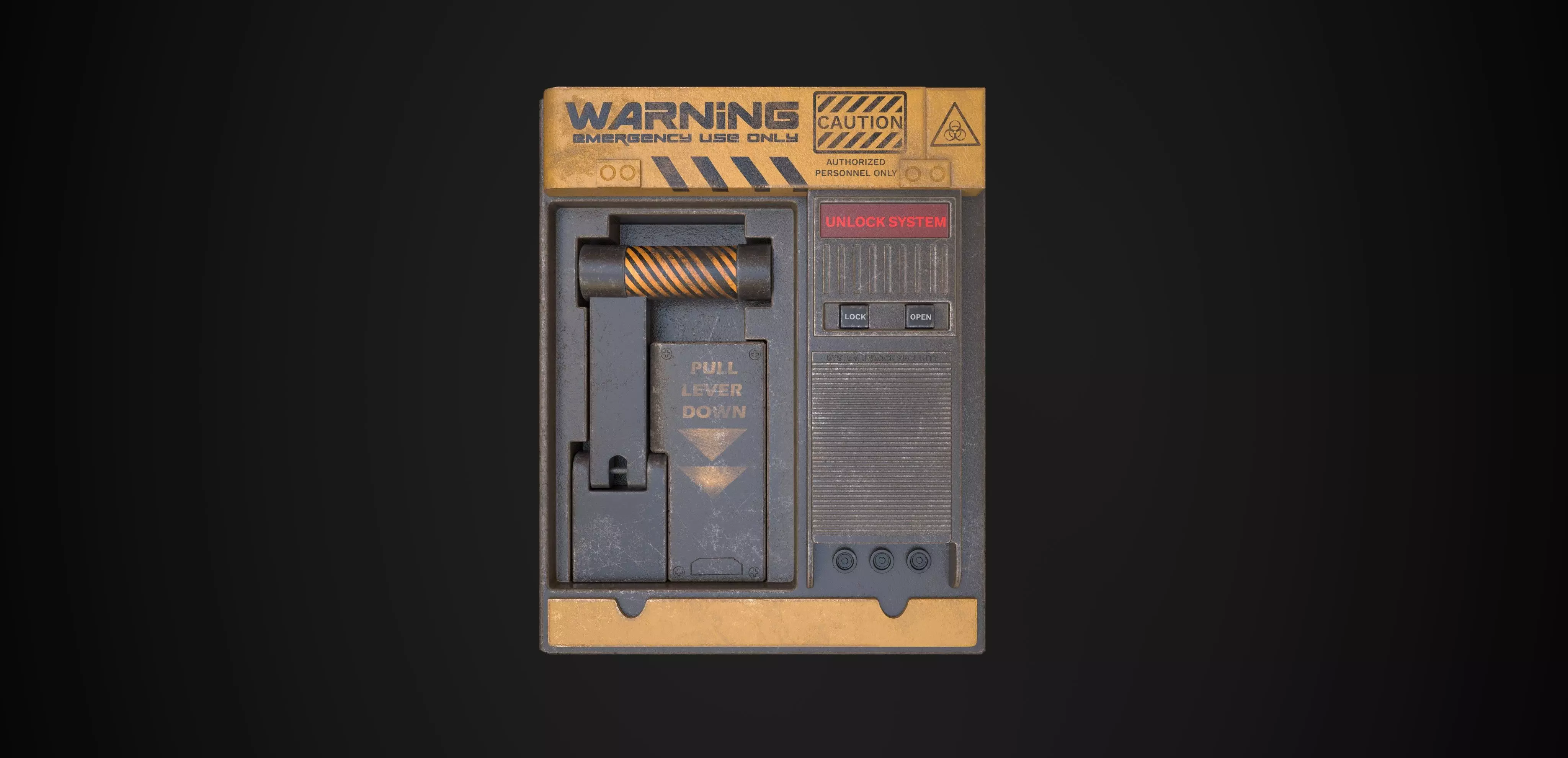 Emergency Airlock Low-poly 3D model Low-poly 3D model