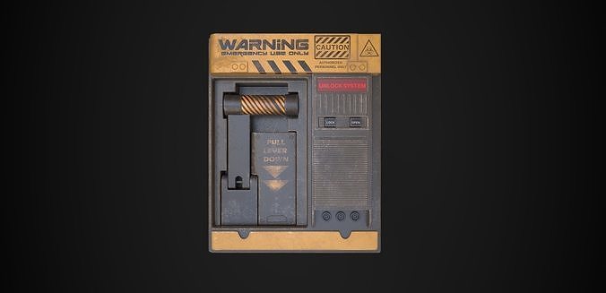 Emergency Airlock Low-poly 3D model Low-poly 3D model