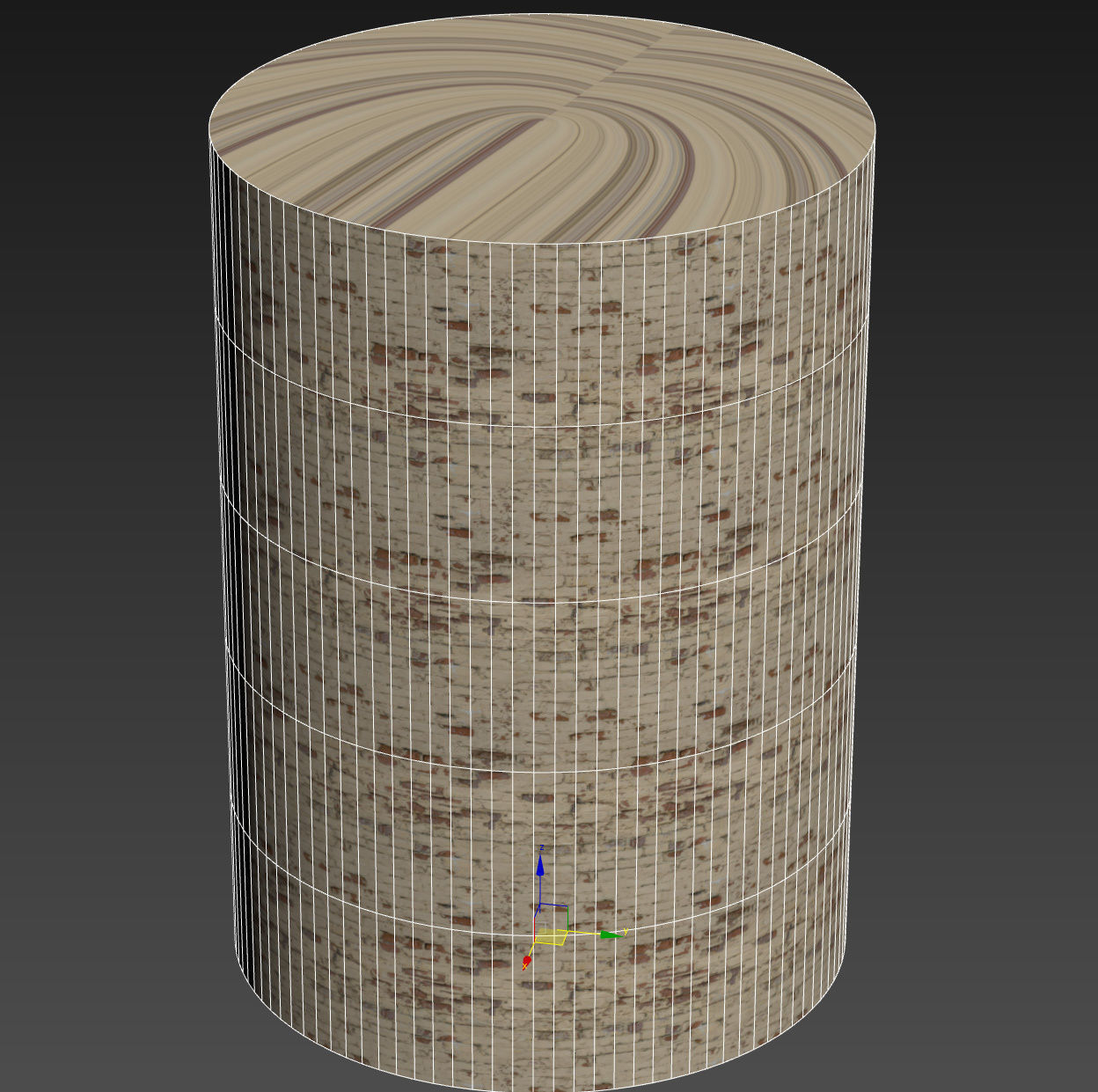 Old painted brick wall  02 Low-poly 3D model_15