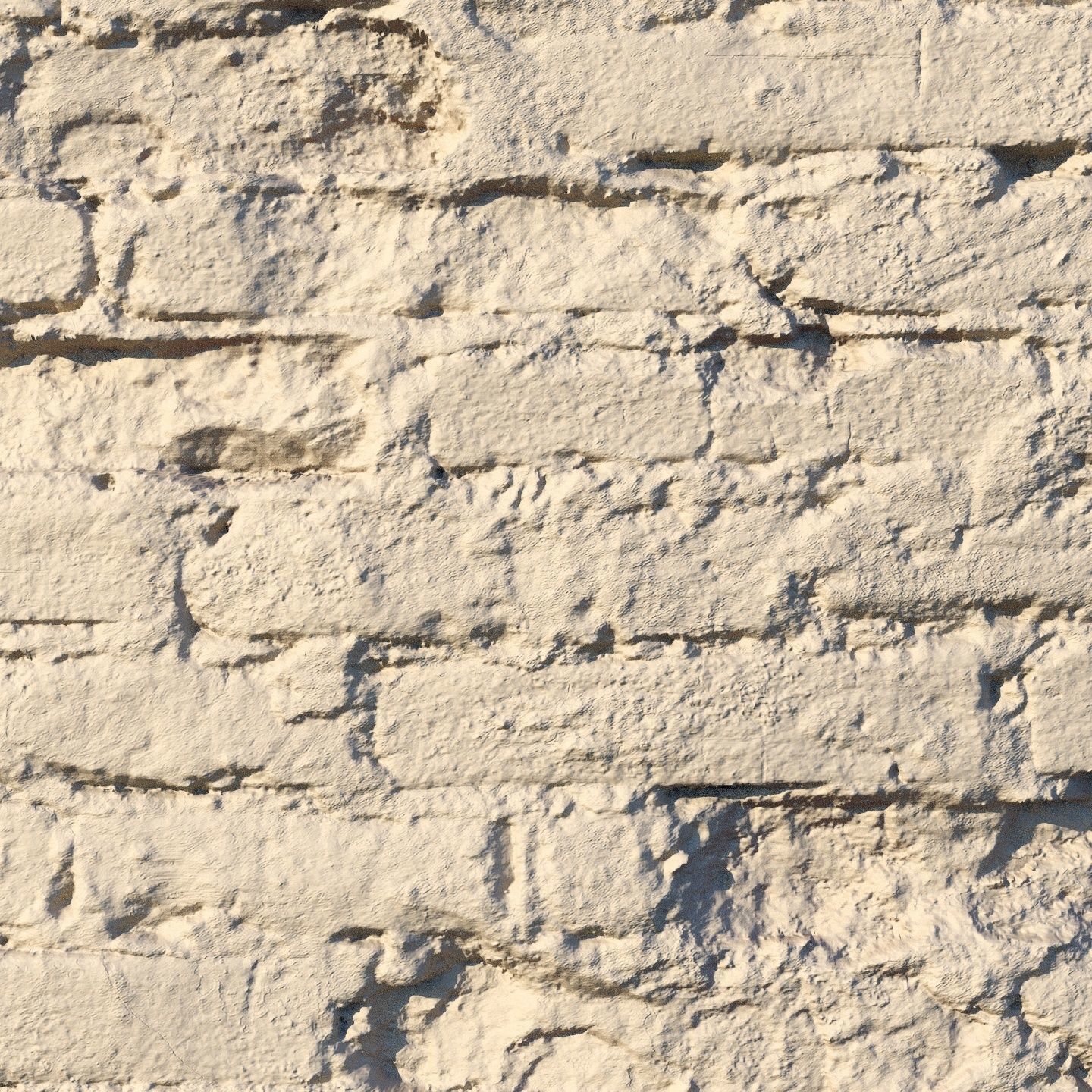 Old painted brick wall  02 Low-poly 3D model_5