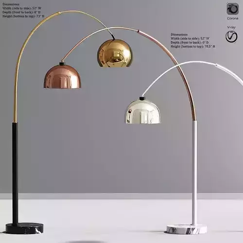 Modern Pacific Coast Arc Floor Lamp