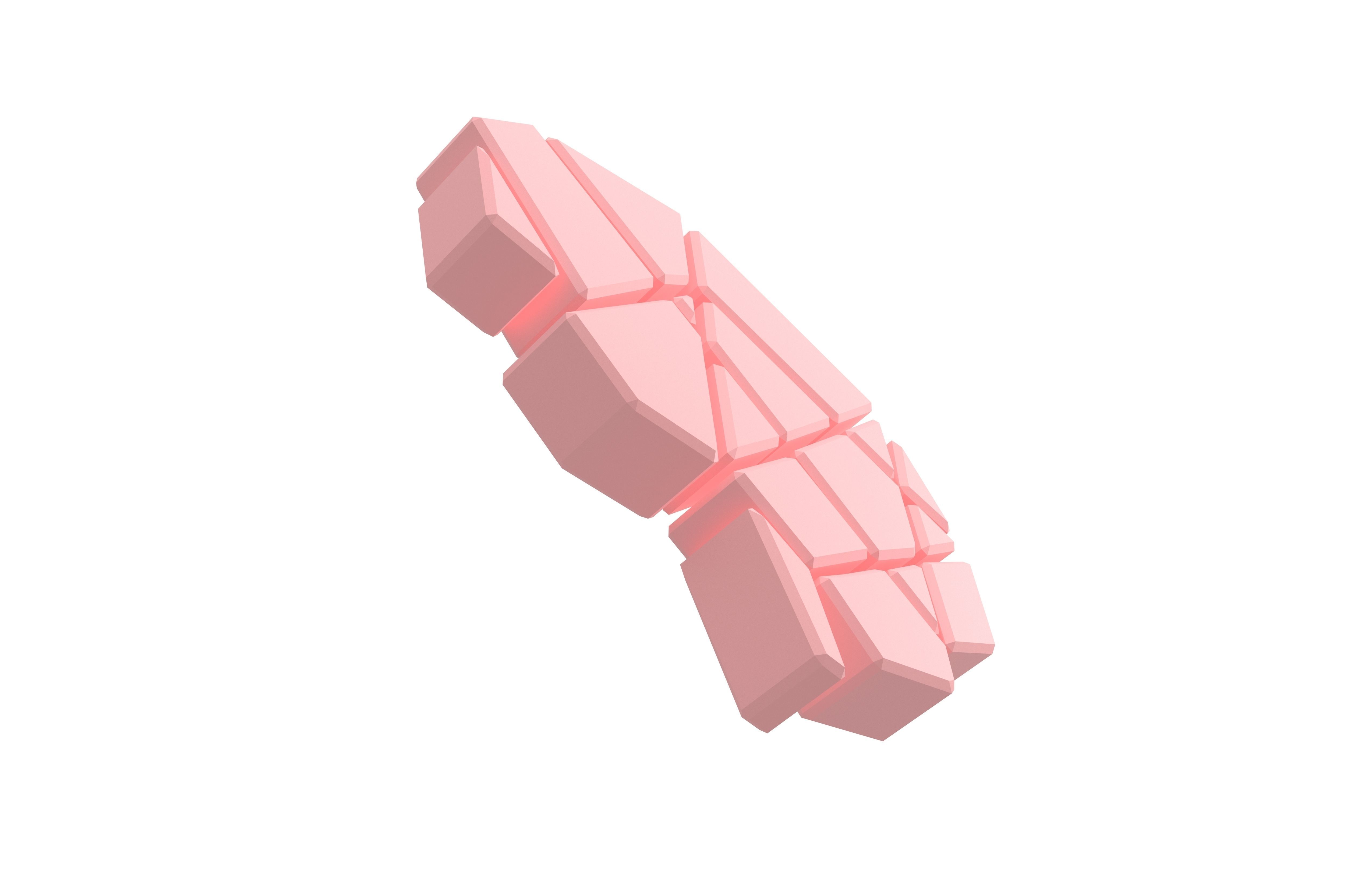 Brain Symbol v2 002 Low-poly 3D model_3
