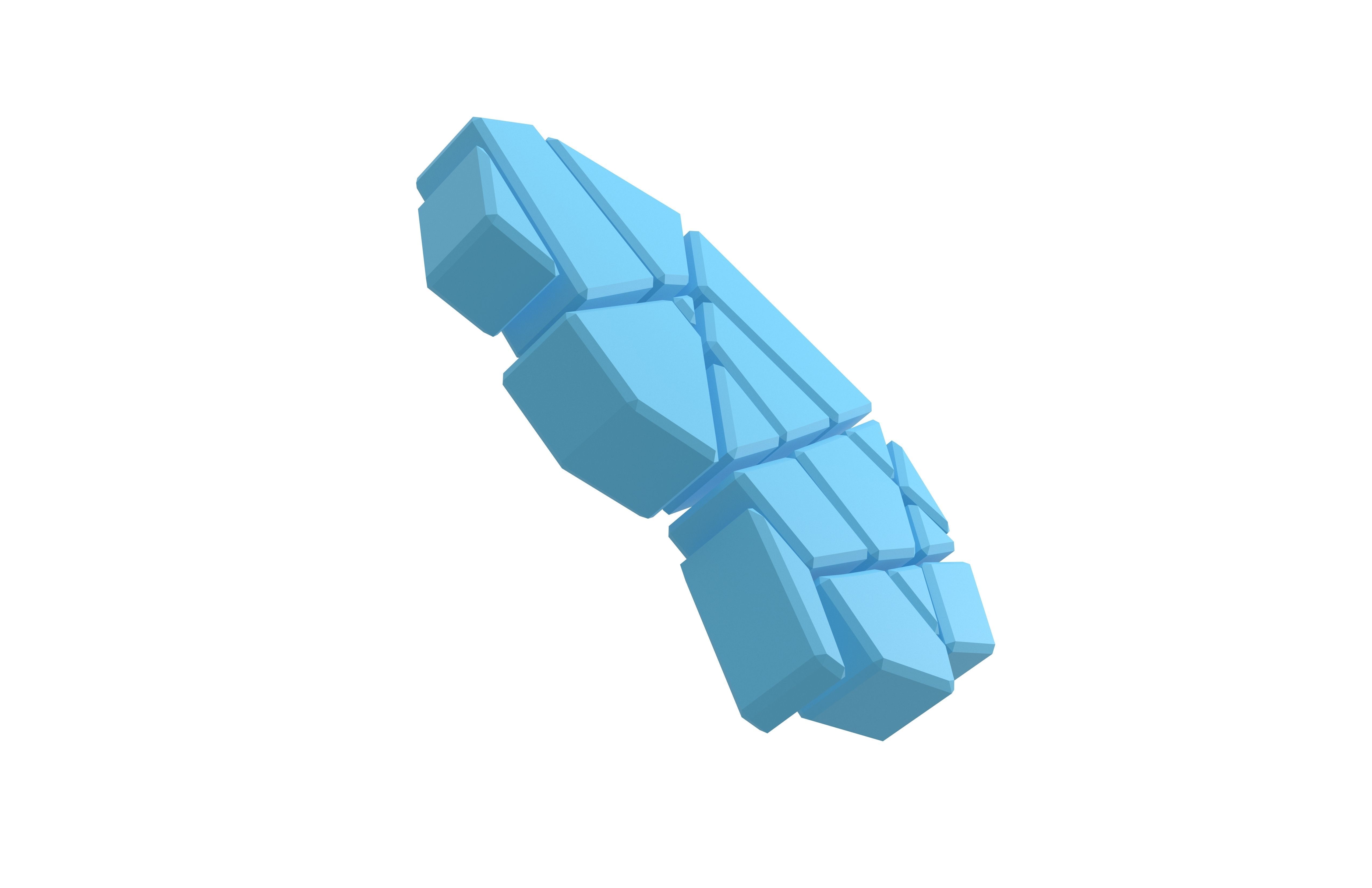 Brain Symbol v2 003 Low-poly 3D model_3