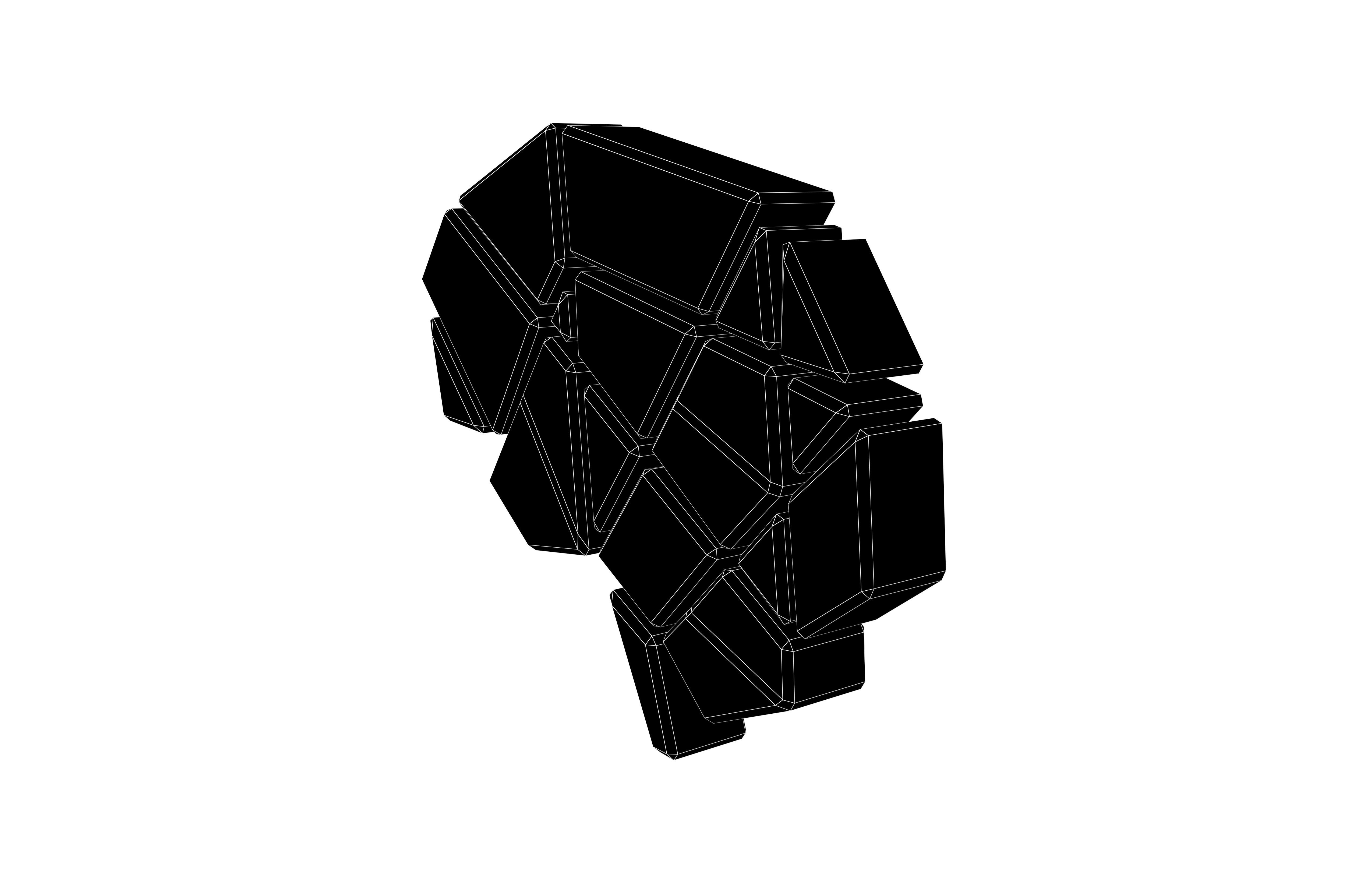 Brain Symbol v2 003 Low-poly 3D model_6