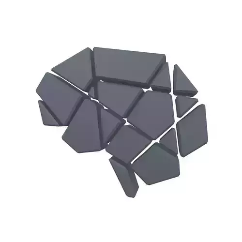Brain Symbol v2 005 Low-poly 3D model